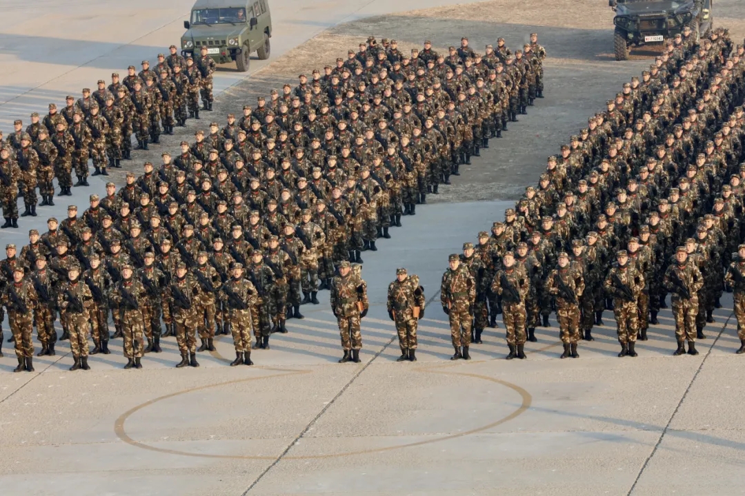 武警部队举行二〇二一年开训动员大会