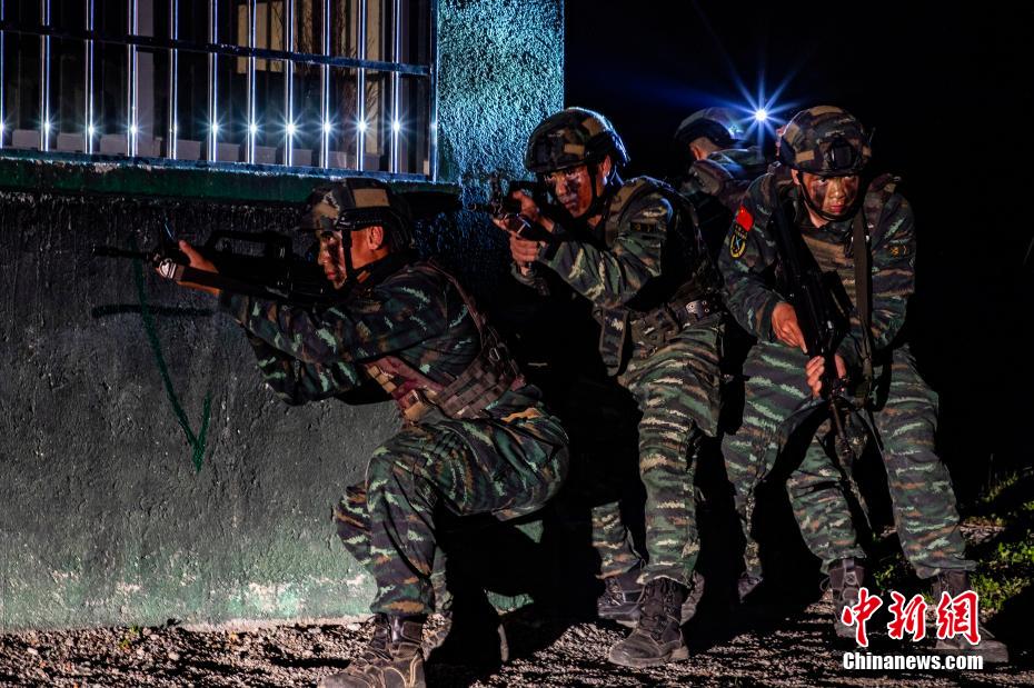 武警广西总队贺州支队开展夜间反恐演练(组图-特种装备网