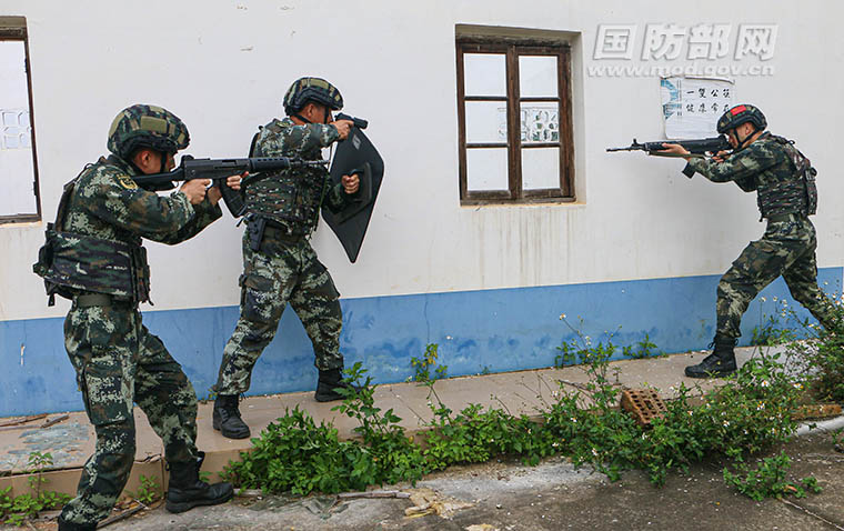 广西北海:武警官兵开展多课目综合演练(组图-特种装备网