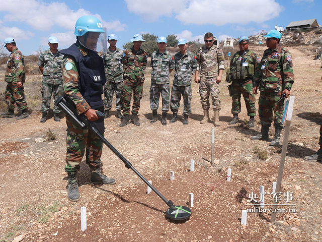 中柬赴黎维和部队组织新年度首次安全高效扫雷排爆研讨(组图)