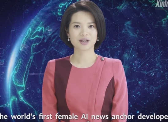 中国首个AI合成女主播上岗 外媒：几乎可以假乱真(图)