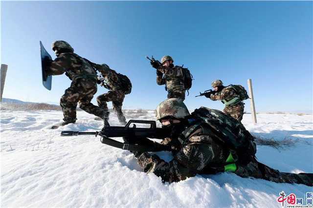 领航强军新时代 | 新疆武警爬冰卧雪斗严寒 着力提升反恐作战能力(组图)