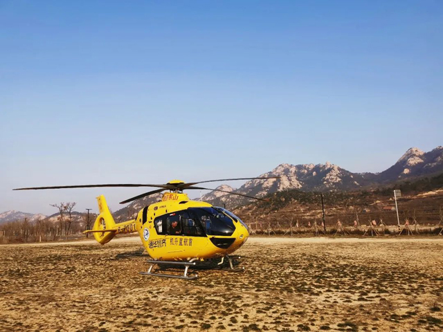 “青岛造”空客H135直升机正式入列山东省航空应急救援编队(组图)