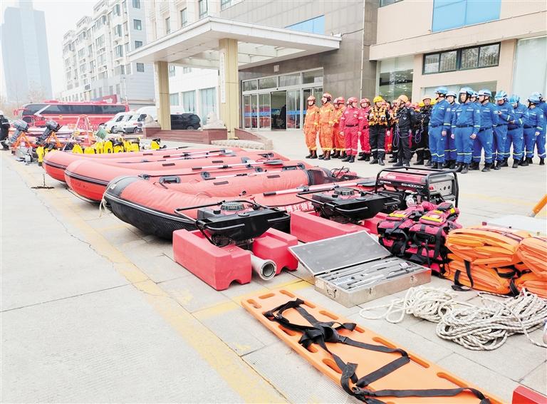 山东2020年防汛座谈会在淄博举行 各类防汛救援装备器材齐亮相(组图)