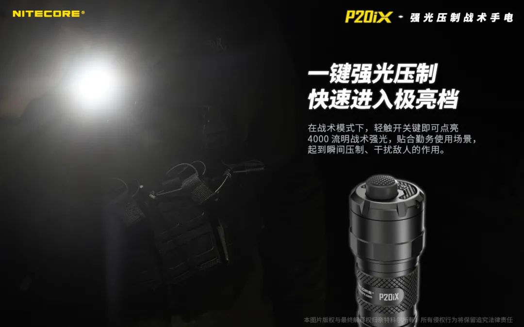 “X战警”强势登场！P20iX强光压制战术手电！