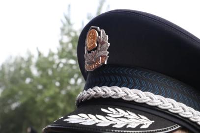 警礼服帽徽图片