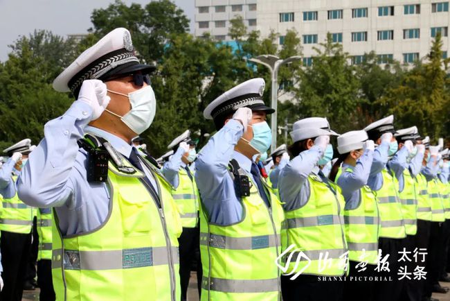 山西省晉城市公安局交通警察支隊攻堅全國文明城市建設工作動員誓師