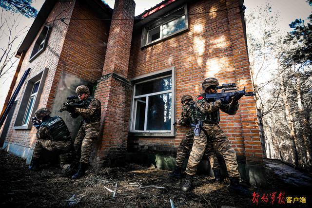 酷图来袭！直击武警特战队员实兵战术演练(组图)