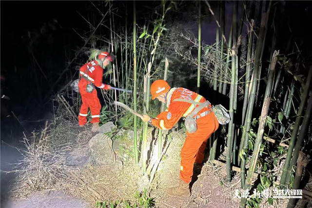 昼夜奋战！贵州武警遵义支队官兵天台山持续扑火救援(组图)