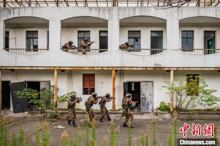 练为战！上海武警战士切换“战斗姿态”(组图)