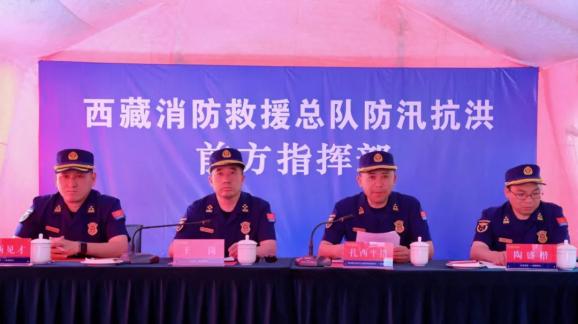 西藏自治区消防总队举行防汛抗洪实战拉动演练(组图)