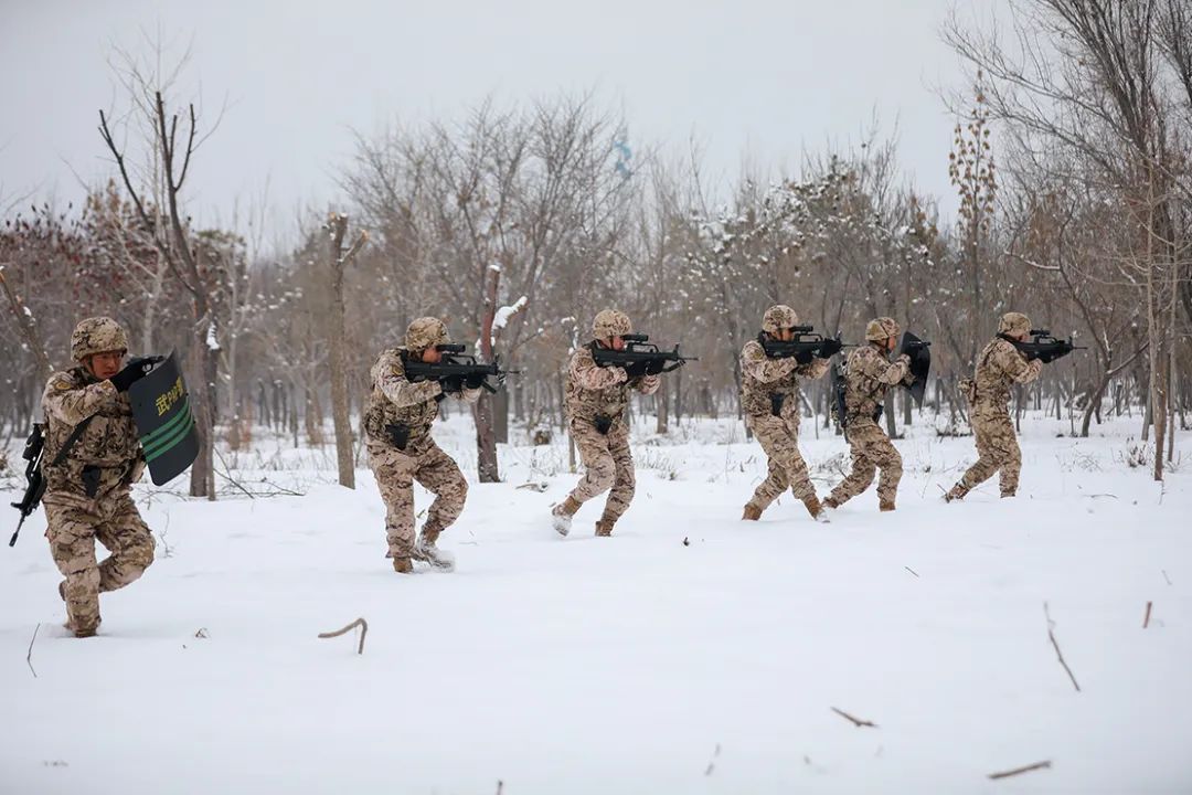 冰天雪地 浴火淬锋——武警新疆总队克拉玛依支队冬季实战化练兵掠影(组图)