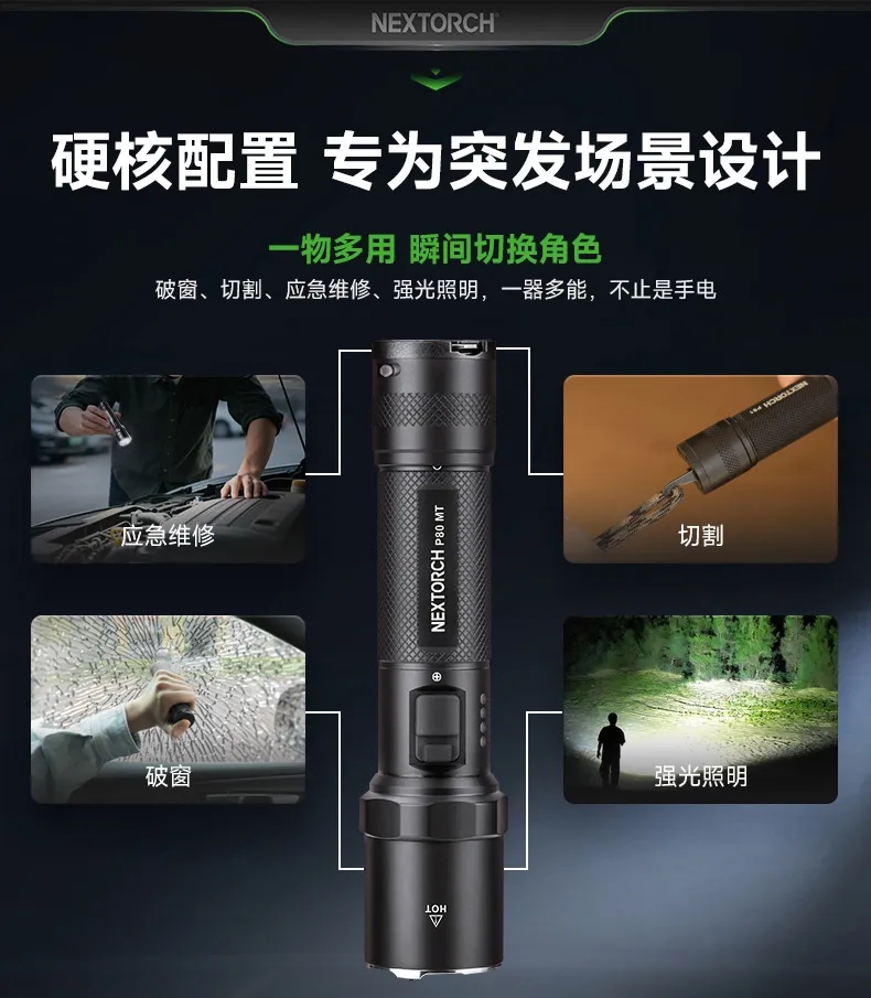 新品上市 | 纳丽德TC81手电多功能割刀尾盖，警务实战新利器！