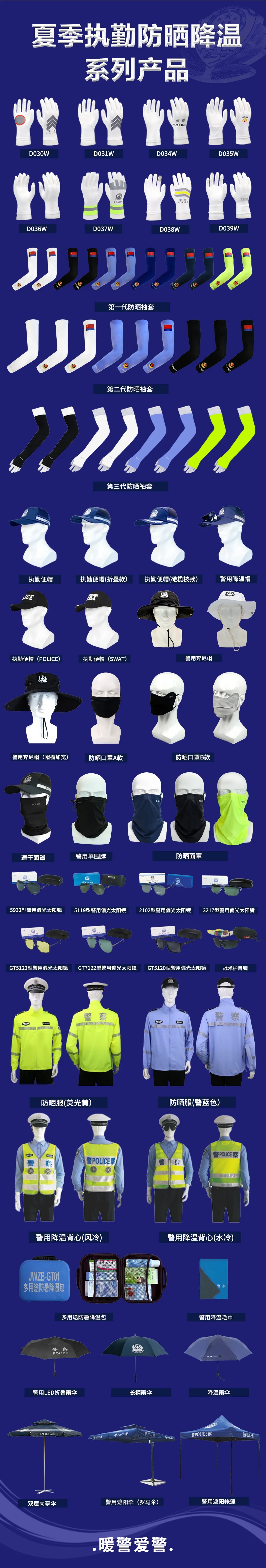 小装备 暖警心 细微处 见真情——戈泰装备研发警用防晒冰袖