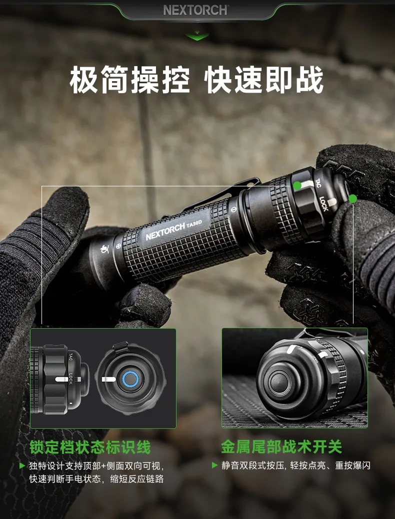 经典再进化 | 小巧可控，爆发战力！纳丽德TA30D战术手电